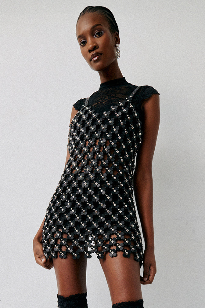 MADE TO ORDER: LUCKY LEATHER APRON HARNESS DRESS