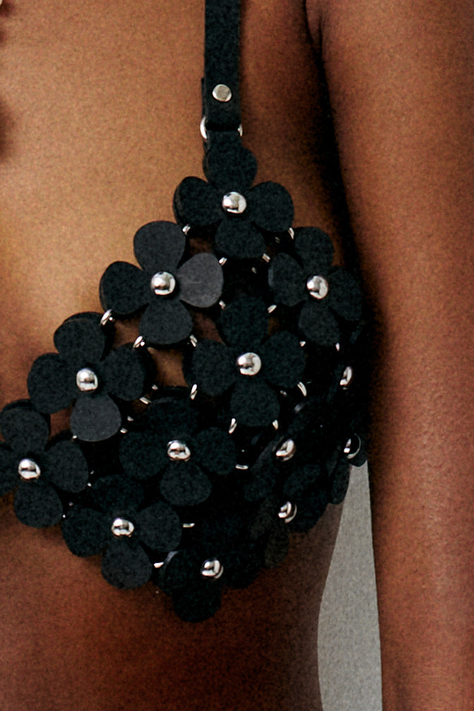 MADE TO ORDER: LUCKY LEATHER BRA TOP