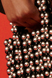 MADE TO ORDER: STUDDED LEATHER MARKET BAG