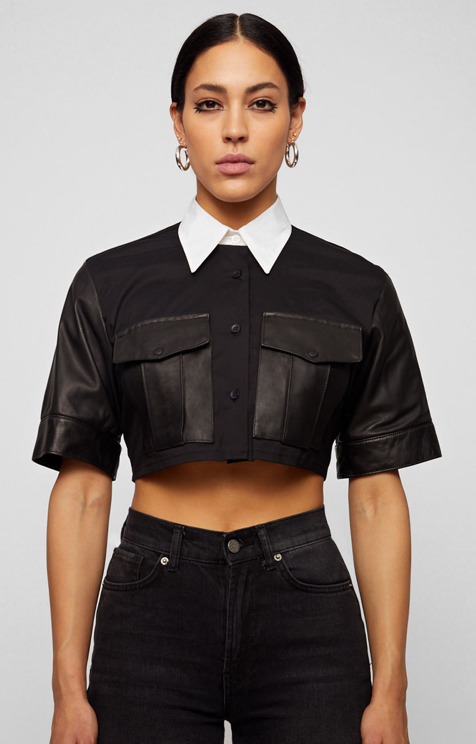 Cropped Dress Shirt Cropped Dress Shirt