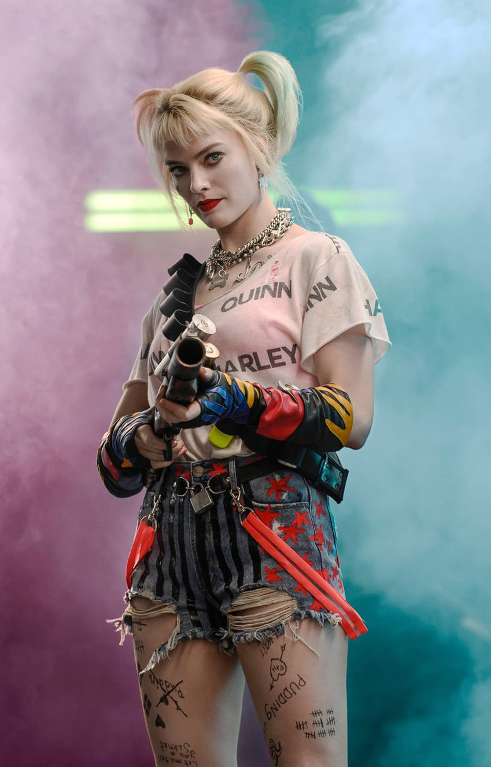 harley quinn handschuhe FINGERLESS LEATHER OPERA GLOVES WITH HANDS (As seen on Harley Quinn in – UNCUFFED
