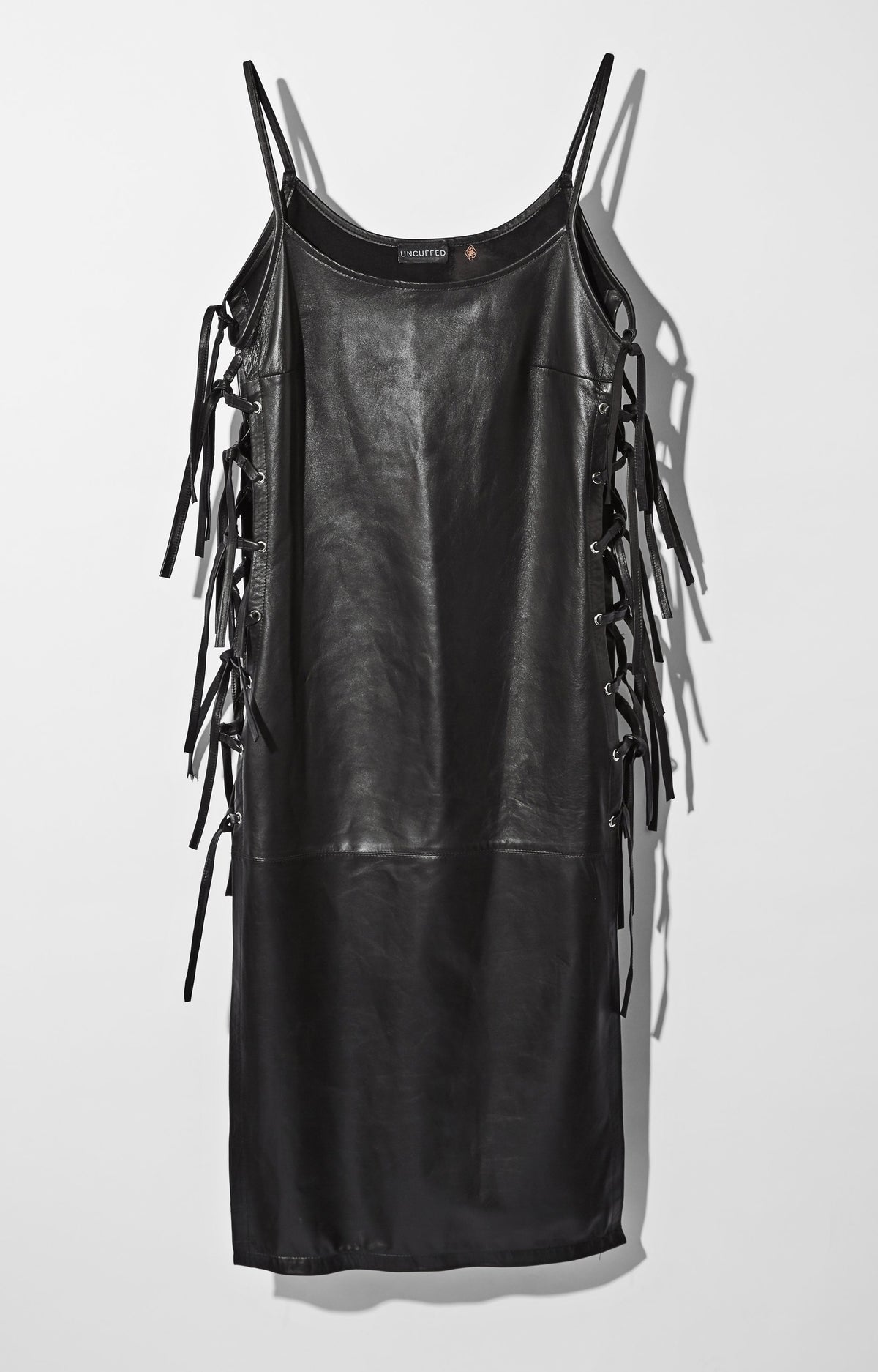 LEATHER TIE MARKET DRESS