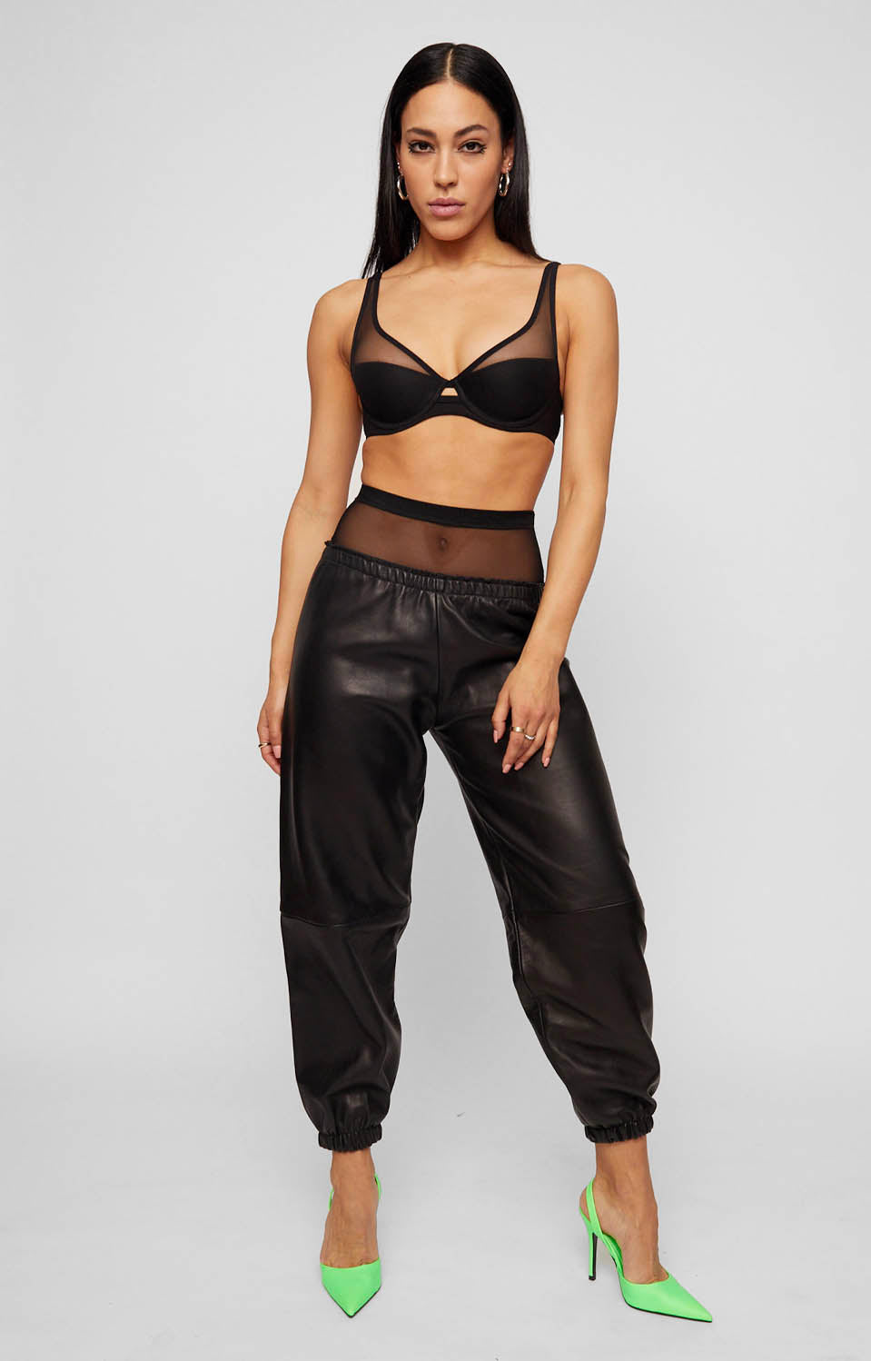 GWEN LEATHER JOGGERS