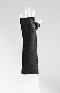 CLASSIC ELBOW LENGTH LEATHER FINGERLESS GLOVES