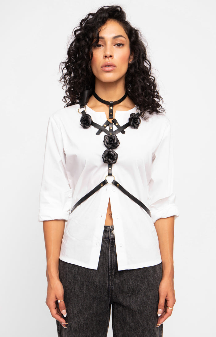 ROSE LEATHER BODY HARNESS